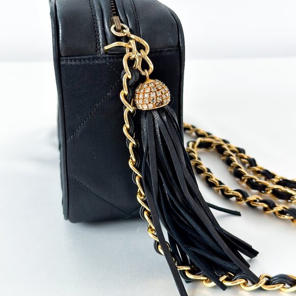 Chanel Black Satin Tassel Bag - Picture 3 of 14